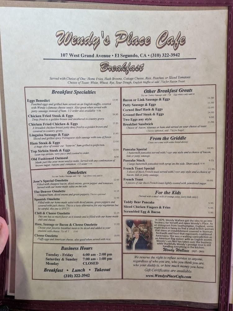 Wendy's Place Menu image 1