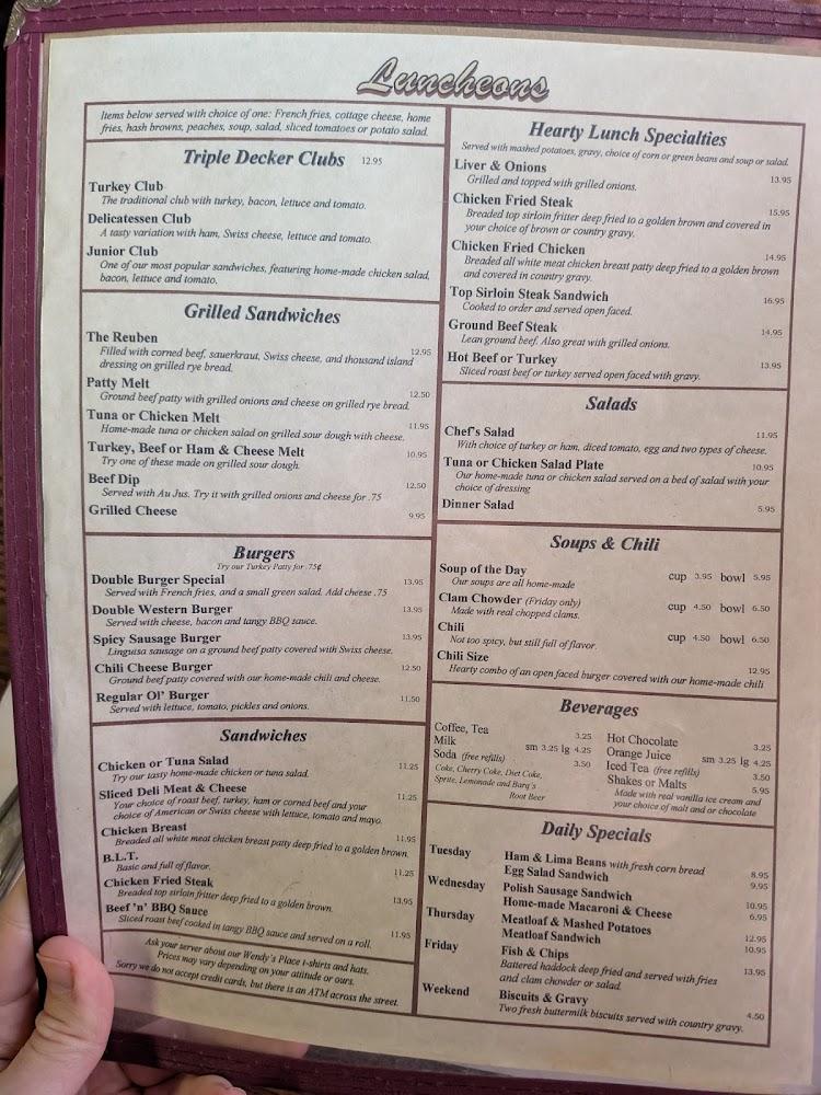 Wendy's Place Menu image 2
