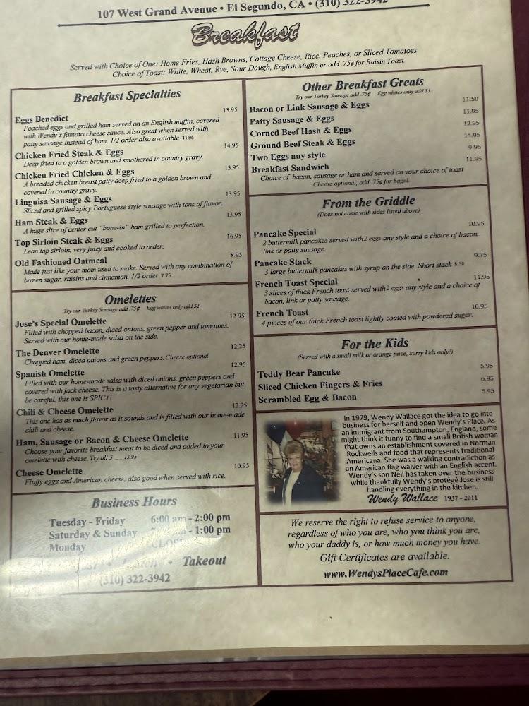 Wendy's Place Menu image 4